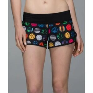 Lululemon Limited Tracker Short III Seawheeze Marathon Circle Pills Black 6
